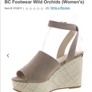BC footwear Wild Orchids wedges size 8